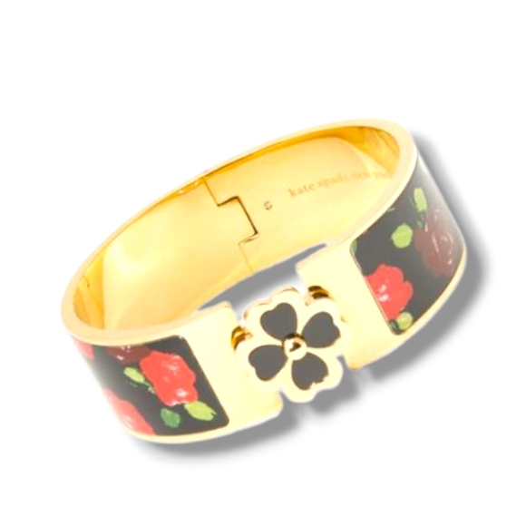 SOLD - Kate Spade Gold and Black Enamel Bracelet - Picture 2 of 3